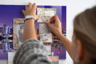 New York at night magnetic wall board