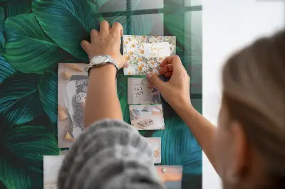 Nature leaves magnetic wall board