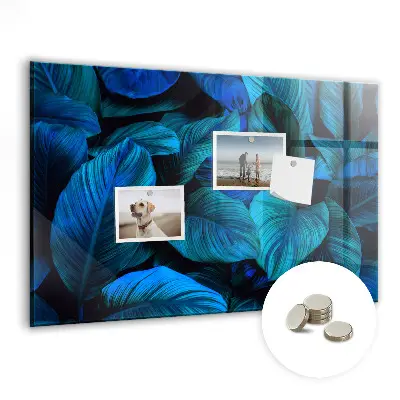 Tropical nature magnetic glass dry erase board