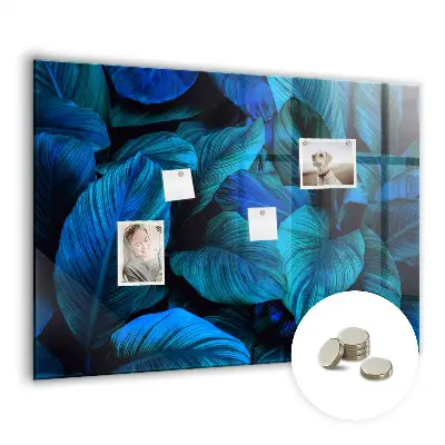 Tropical nature magnetic glass dry erase board