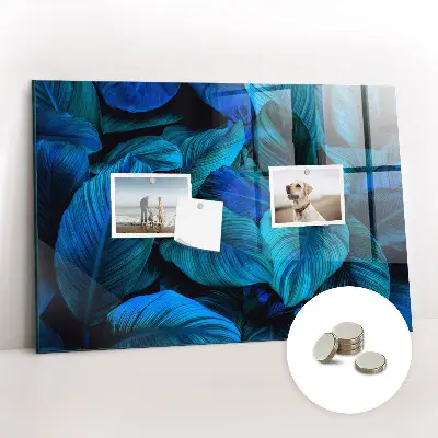 Tropical nature magnetic glass dry erase board