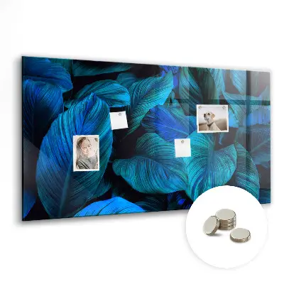 Tropical nature magnetic glass dry erase board