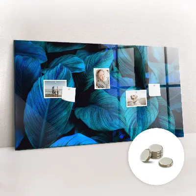 Tropical nature magnetic glass dry erase board