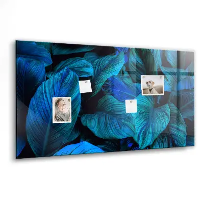 Tropical nature magnetic glass dry erase board