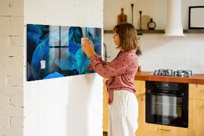 Tropical nature magnetic glass dry erase board