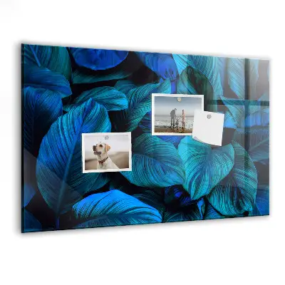 Tropical nature magnetic glass dry erase board