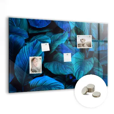 Tropical nature magnetic glass dry erase board
