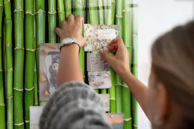 Magnetic glass dry erase board with bamboo frame