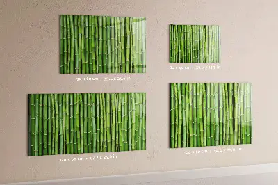 Magnetic glass dry erase board with bamboo frame