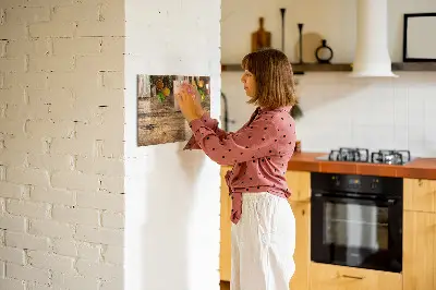 Magnetic wall board with spoons of spices design