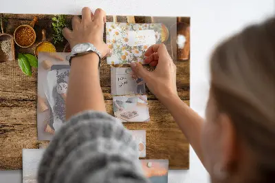 Magnetic wall board with spoons of spices design