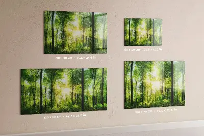 Magnetic Glass Dry Erase Board with Nature Forest Trees Design