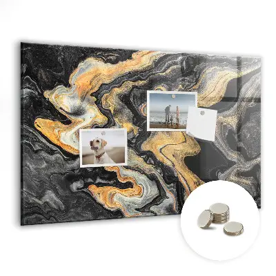 Golden marble magnet board