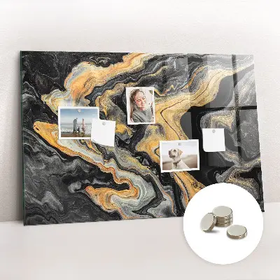 Golden marble magnet board