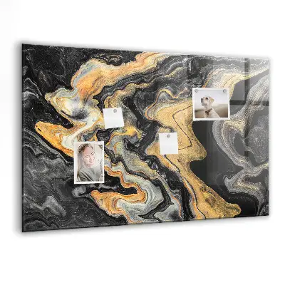 Golden marble magnet board