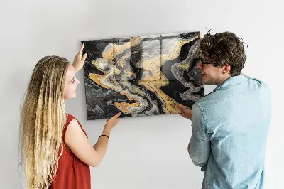 Golden marble magnet board