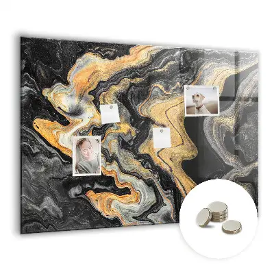 Golden marble magnet board