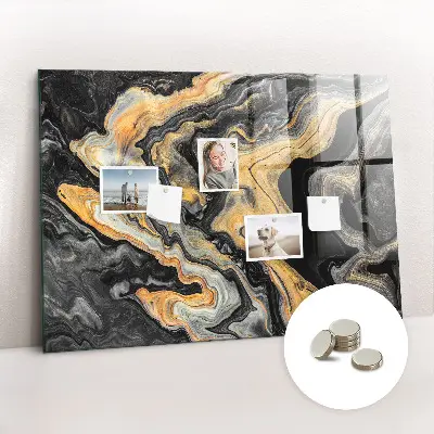 Golden marble magnet board