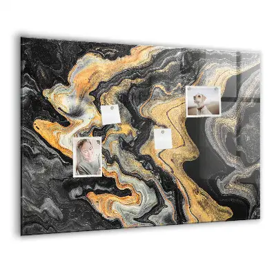 Golden marble magnet board