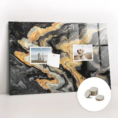 Golden marble magnet board