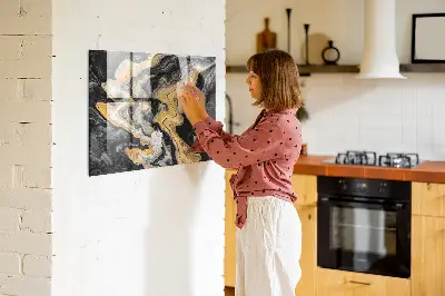 Golden marble magnet board