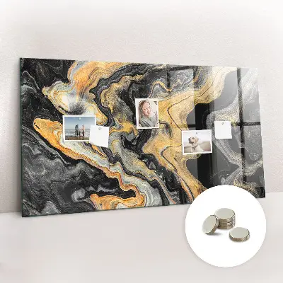 Golden marble magnet board