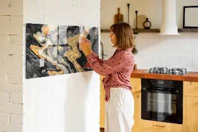 Golden marble magnet board