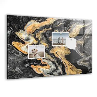 Golden marble magnet board
