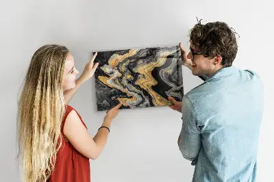 Golden marble magnet board