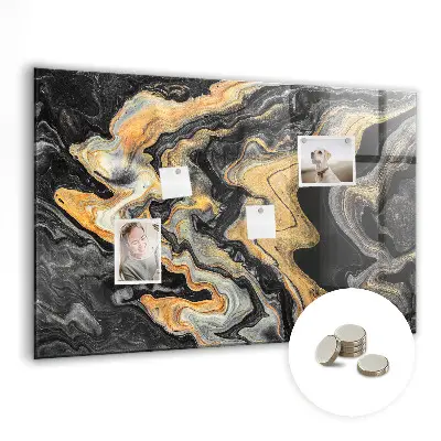 Golden marble magnet board