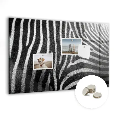 Magnetic wall board Zebra pattern