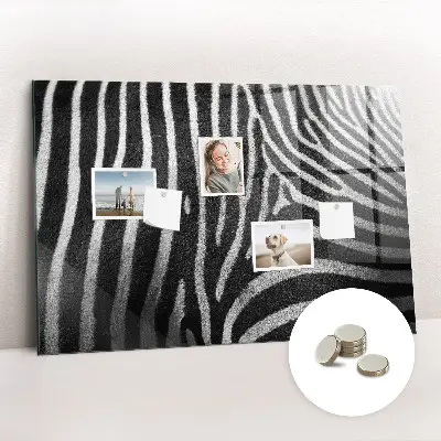 Magnetic wall board Zebra pattern