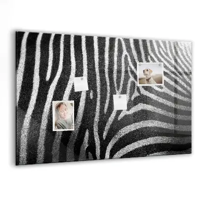 Magnetic wall board Zebra pattern