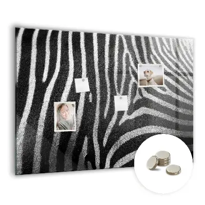 Magnetic wall board Zebra pattern