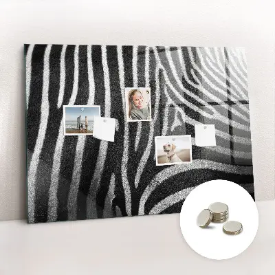 Magnetic wall board Zebra pattern