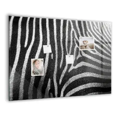 Zebra pattern magnetic wall board