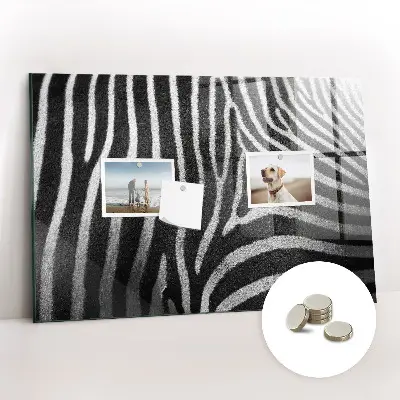 Magnetic wall board Zebra pattern