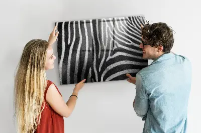 Zebra pattern magnetic wall board
