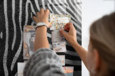 Magnetic wall board Zebra pattern