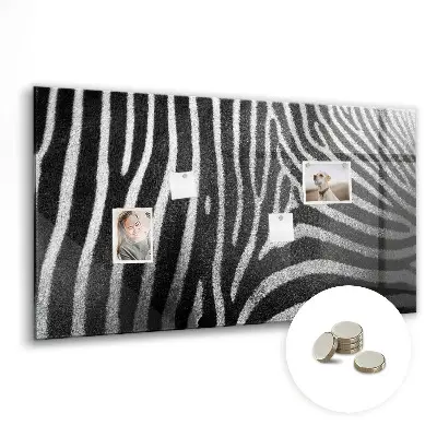 Magnetic wall board Zebra pattern