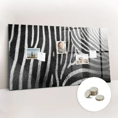 Magnetic wall board Zebra pattern