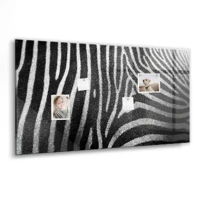 Magnetic wall board Zebra pattern