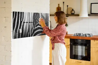 Zebra pattern magnetic wall board