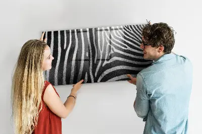 Zebra pattern magnetic wall board