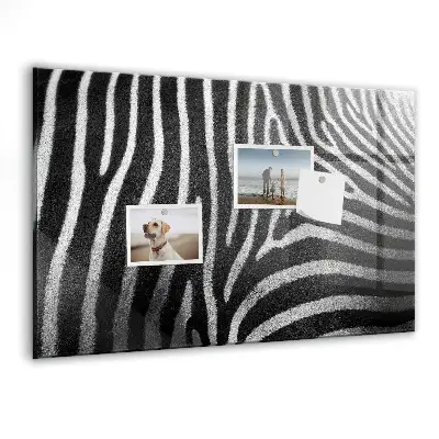 Zebra pattern magnetic wall board