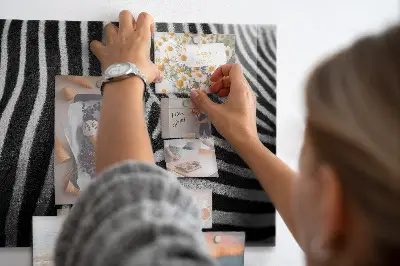 Magnetic wall board Zebra pattern