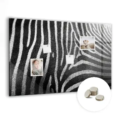 Magnetic wall board Zebra pattern