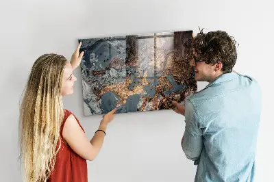Decorative marble magnet board