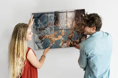 Decorative marble magnet board