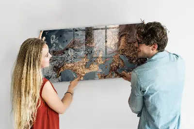Decorative marble magnet board